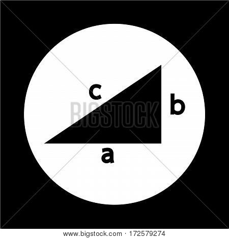 an images of Or pictogram Pythagoras theorem icon