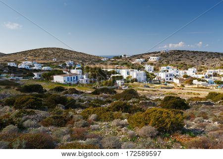 Village on Iraklia island in Lesser Cyclades, Greece.