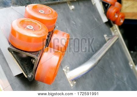 close up Detail of camera dolly background