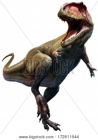 Giganotosaurus dinosaur from the Cretaceous era 3D illustration