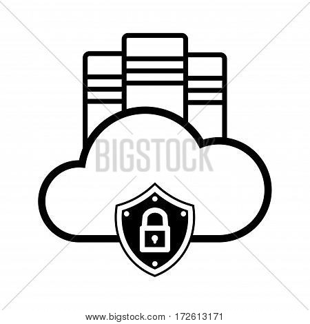 Cloud icon for cloud computing web and app