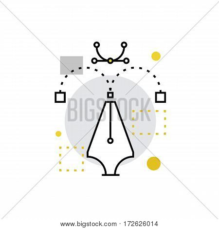 Vector Graphics Monoflat Icon.