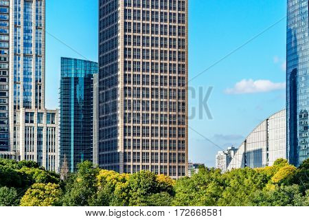 landmarks of Shanghaigroup of modern business buildings.