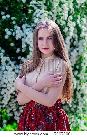 Beautiful Model Range Bush Of White Flowers