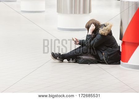 Helsinki, Finland - October 25 : Passengers Expect Landing To The Ferry In The Building Of The Vikin