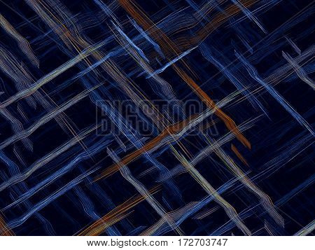 Fractal background or texture with chaos interwoven threads like mat or fabric. Abstract computer-generated image for backdrops, covers, web design.