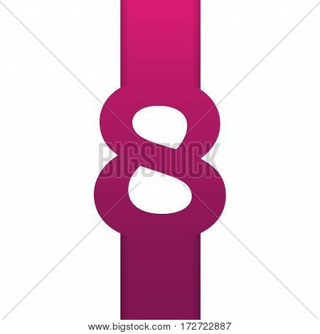 8 March. Happy Woomens Day International Woomen S Day. Vector Flat Illustration.