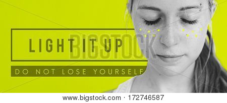 Light It Up Yourself Icon Word Motivation