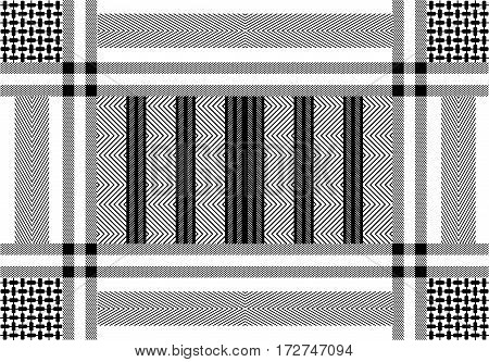 Traditional Middle Eastern headdress. Simple textile print.