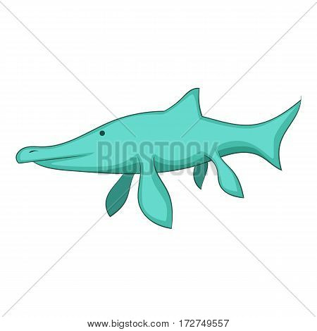 Ichthyosaur icon. Cartoon illustration of ichthyosaur vector icon for web