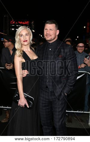 LOS ANGELES - JAN 19:  Rebecca Bisbing, Michael Bisping at the 