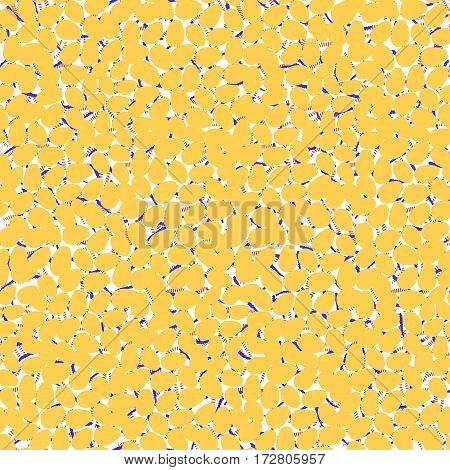 Small vector ditsy pattern with abstract organic round shapes and micro marks. Seamless pattern in nautical baby blue color for invitation background, textile design in Memphis style. Minimalist print