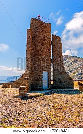 Cap Cerbere lighthouse in the Southern France