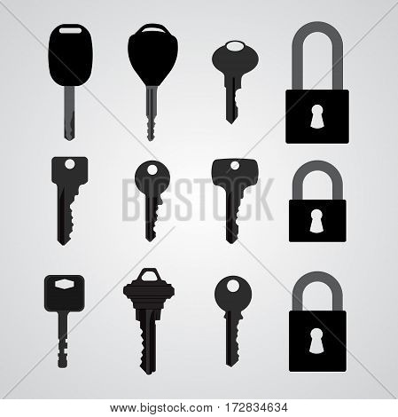 Lock and key - Icon Vector illustration