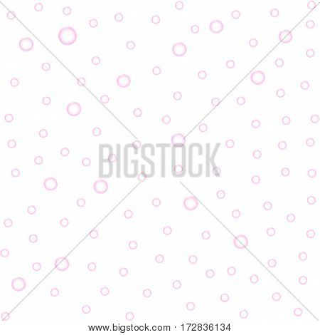 pink bubbles isolated white background vector illustration
