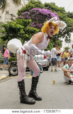 Brazilian Popular Street Carnival With Samba Music