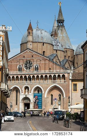 PADUA ITALY - MAY 3 2016: Basilica di Sant'Antonio da Padova in Padua Italy