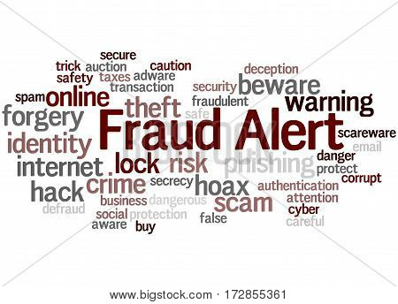 Fraud Alert, Word Cloud Concept 8
