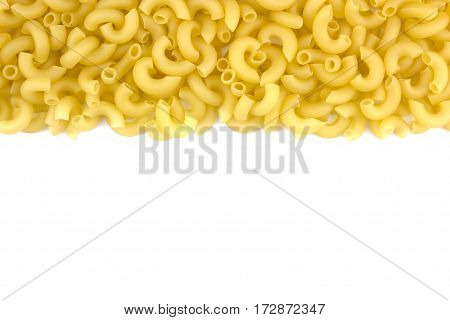 A portion of pasta isolated on white