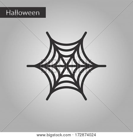 black and white style icon of spider's web
