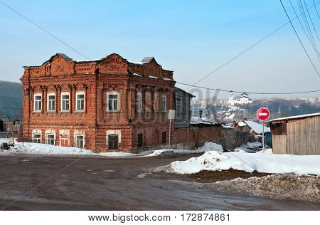 Old residence of the wealthy citizens of the late 19th century. Kamensk-Uralsky. Russia.