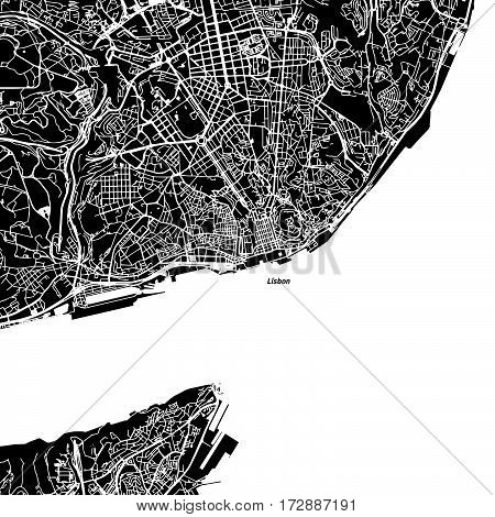 Lisbon Vector Map