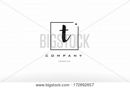 T Hand Writing Letter Company Logo Icon Design