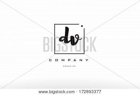 Dv D V Hand Writing Letter Company Logo Icon Design