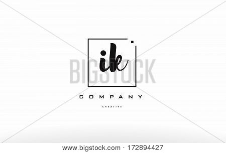 Ik I K Hand Writing Letter Company Logo Icon Design