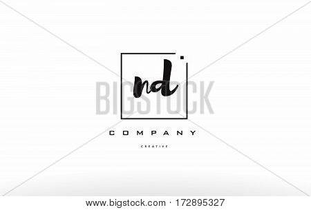 Nd N D Hand Writing Letter Company Logo Icon Design