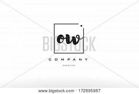 Ow O W Hand Writing Letter Company Logo Icon Design