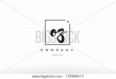 Oz O Z Hand Writing Letter Company Logo Icon Design