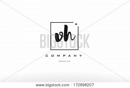 Vh V H Hand Writing Letter Company Logo Icon Design