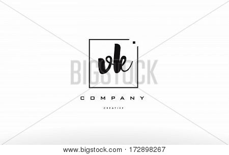 Vk V K Hand Writing Letter Company Logo Icon Design
