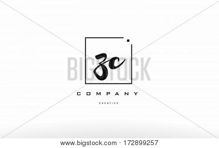 Zc Z C Hand Writing Letter Company Logo Icon Design