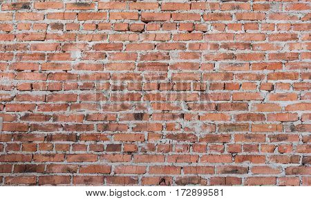 Background of old vintage brick wall texture