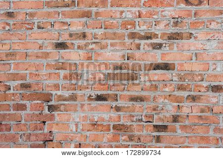 Background of old vintage brick wall texture