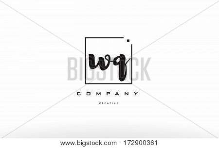 Wq W Q Hand Writing Letter Company Logo Icon Design