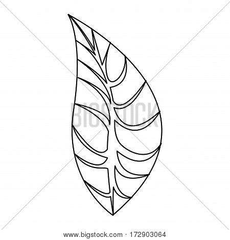 silhouette leaves icon stock, vector illustration design