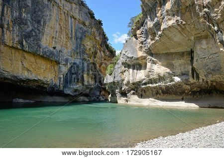 The Deep Gorge Of Lumbier Was Created By The River Irati In The Mountain Foothills Of The Sierra De 