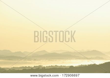 Mountain view in morning light of Soi-Dao Chanthaburi