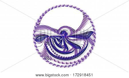 Full circle. Carousel. Kabbalistic sign. 3D surreal illustration. Sacred geometry. Mysterious psychedelic relaxation pattern. Fractal abstract texture. Digital artwork graphic astrology magic