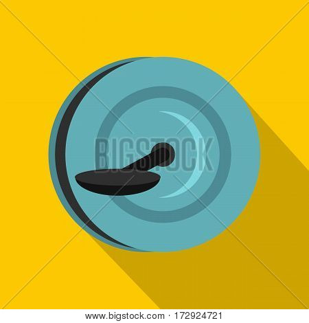 Monowheel icon. Flat illustration of monowheel vector icon for web isolated on yellow background