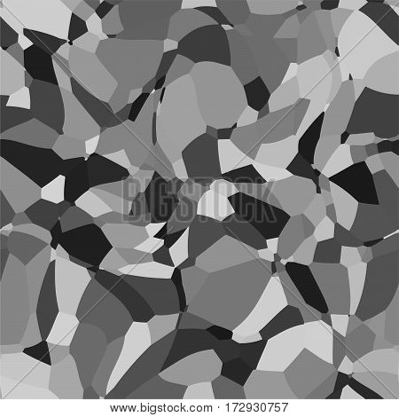 Abstract vector space monochrome background. Chaotically fluid connected points and polygons debris flying in space. Futuristic technology style. Elegant background for business presentations..