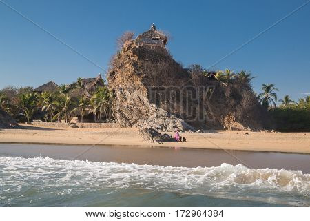 Playa Zipolite, nuda beach in Mazunte, Oaxaca, Mexico