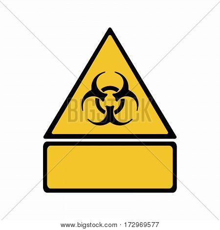 Biological hazard sign vector design isolated on white background