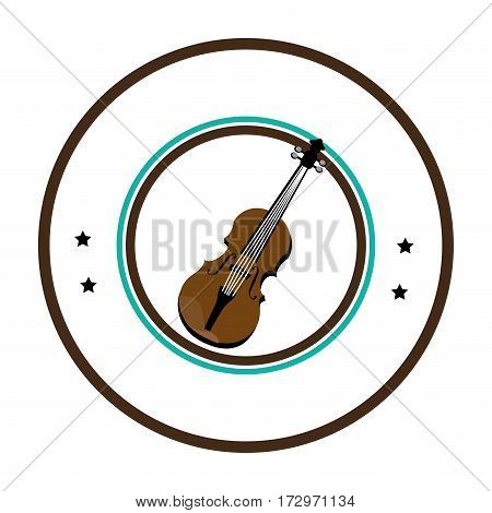 chello instrument seal icon vector illustration design