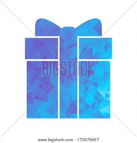Polygon Blue Icon Gift
