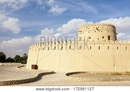 Historic Hili fort in the city of Al Ain. Emirate of Abu Dhabi United Arab Emirates Middle East