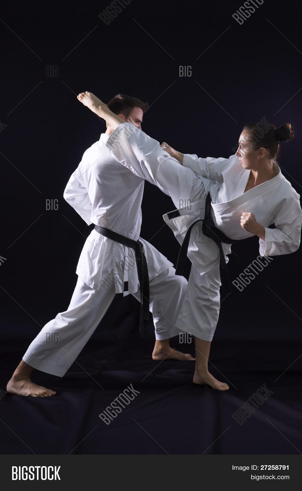 Fighting Karate Couple Image & Photo (Free Trial) Bigstock